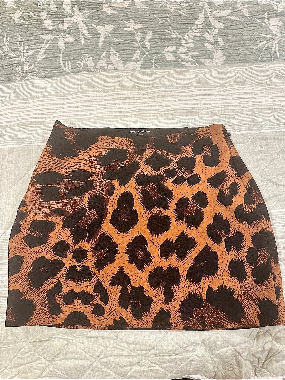 Naked Wardrobe The Statement Leopard Print Ruffle Mini Skirt Statement Leopard